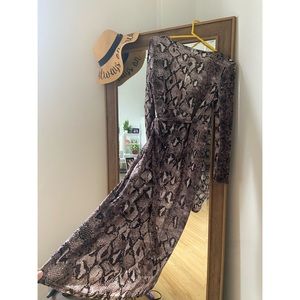 Snakeskin wrap dress